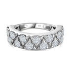Moissanite Ring in Platinum Overlay Sterling Silver 1.46 Ct.