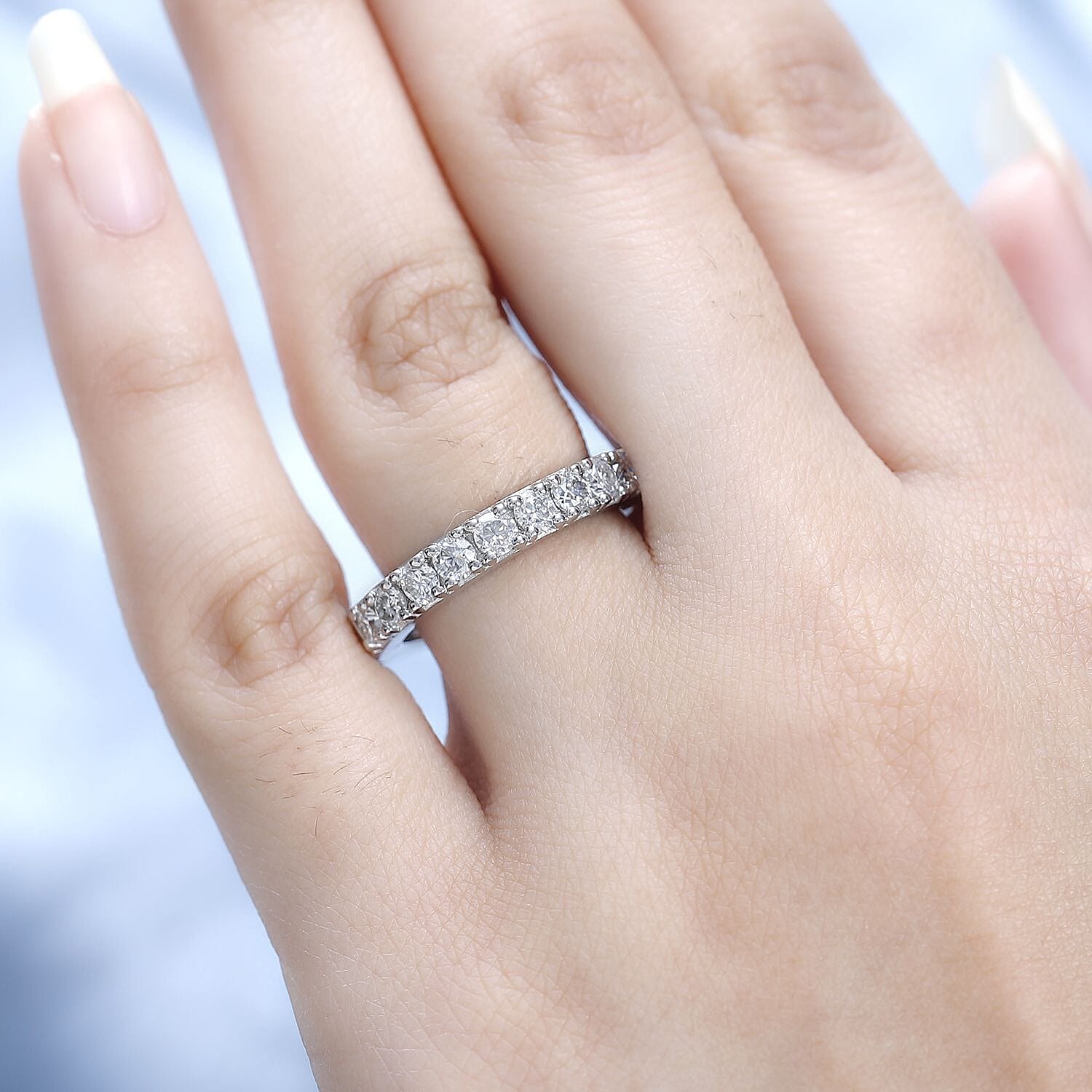Moissanite Openable Full-Eternity Ring in Platinum Overlay Sterling Silver 1.93  Ct. 7668960 2