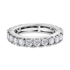Moissanite  Band Ring in Platinum Overlay Sterling Silver 1.96 ct  1.940  Ct.