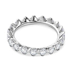Moissanite  Band Ring in Platinum Overlay Sterling Silver 2.00 ct  2.100  Ct.