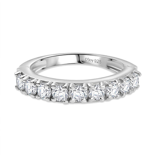 Moissanite Band Ring in Sterling Silver 0.96 Ct.