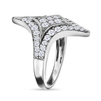 GP Celestial Dream Collection - Moissanite Ring in Platinum Overlay Sterling Silver 1.46 Ct