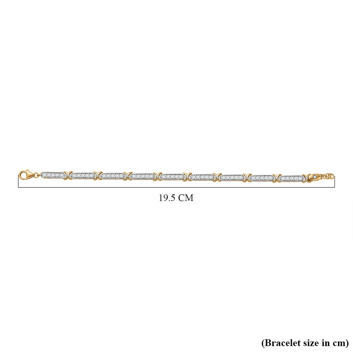 GP Celestial Collection - The Night Queen Moissanite Star Bracelet(Size 7.5) in Rhodium Overlay &amp; 18K Gold Vermeil Sterling Silver 7888205 5