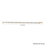 GP Celestial Collection - The Night Queen Moissanite Star Bracelet(Size 7.5) in Rhodium Overlay & 18K Gold Vermeil Sterling Silver