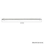 Moissanite Bracelet (Size - 7) in Rhodium Overlay Sterling Silver 14.00 Ct, Silver Wt. 12.40 Gms