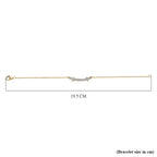 Moissanite Chain Bracelet (Size - 7.5) with Lobster Clasp in 18K Vermeil Yellow Gold Plated Sterling Silver