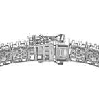 Moissanite Bracelet (Size - 7) in Platinum Overlay Sterling Silver 16.38 Ct, Silver Wt. 19.30 Gms