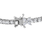 Moissanite Tennis Bracelet (Size - 7.5) in Platinum Overlay Sterling Silver 6.32 Ct, Silver Wt. 11.02 Gms
