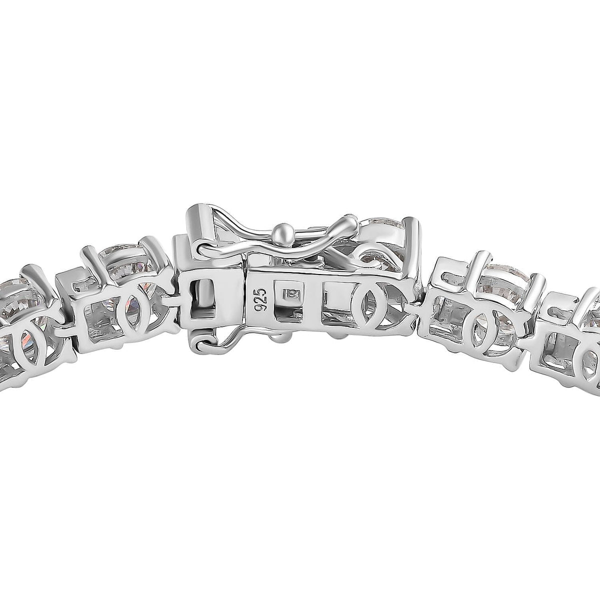 Moissanite Tennis Bracelet (Size - 7) in Rhodium Overlay Sterling Silver 11.45 Ct V32565641 4