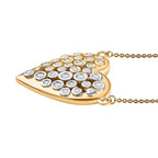 Moissanite Heart Necklace (Size - 20) in Sterling Silver 1.50 Ct.