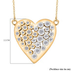 Moissanite Heart Necklace (Size - 20) in Sterling Silver 1.50 Ct.