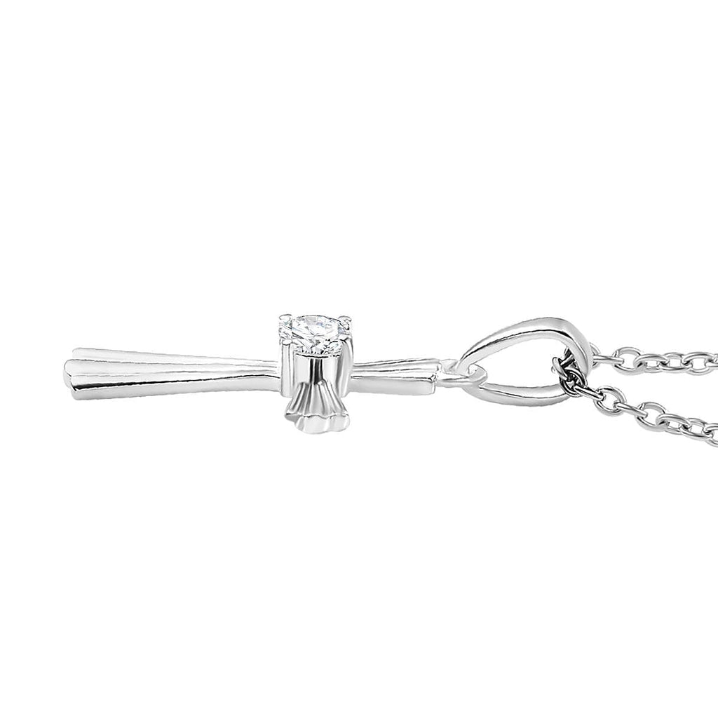Moissanite Cross Pendant with Chain (Size 20)