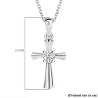 Moissanite Cross Pendant with Chain (Size 20)