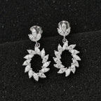 Moissanite Earrings in Platinum Overlay Sterling Silver 2.00 Ct.