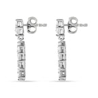 Moissanite Earrings in Platinum Overlay Sterling Silver 2.00 Ct.