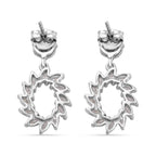 Moissanite Earrings in Platinum Overlay Sterling Silver 2.00 Ct.
