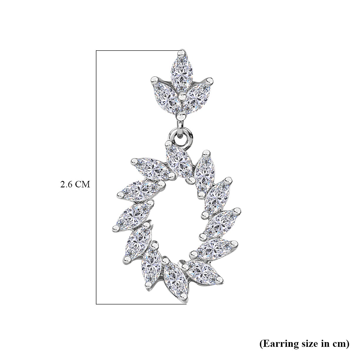 Moissanite Earrings in Platinum Overlay Sterling Silver 2.00 Ct. 7713466 8
