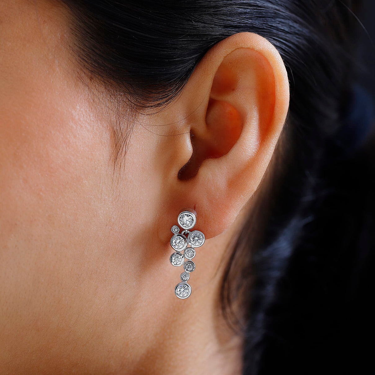 Moissanite Earrings in Platinum Overlay Sterling Silver 1.72 Ct. 7678865 2