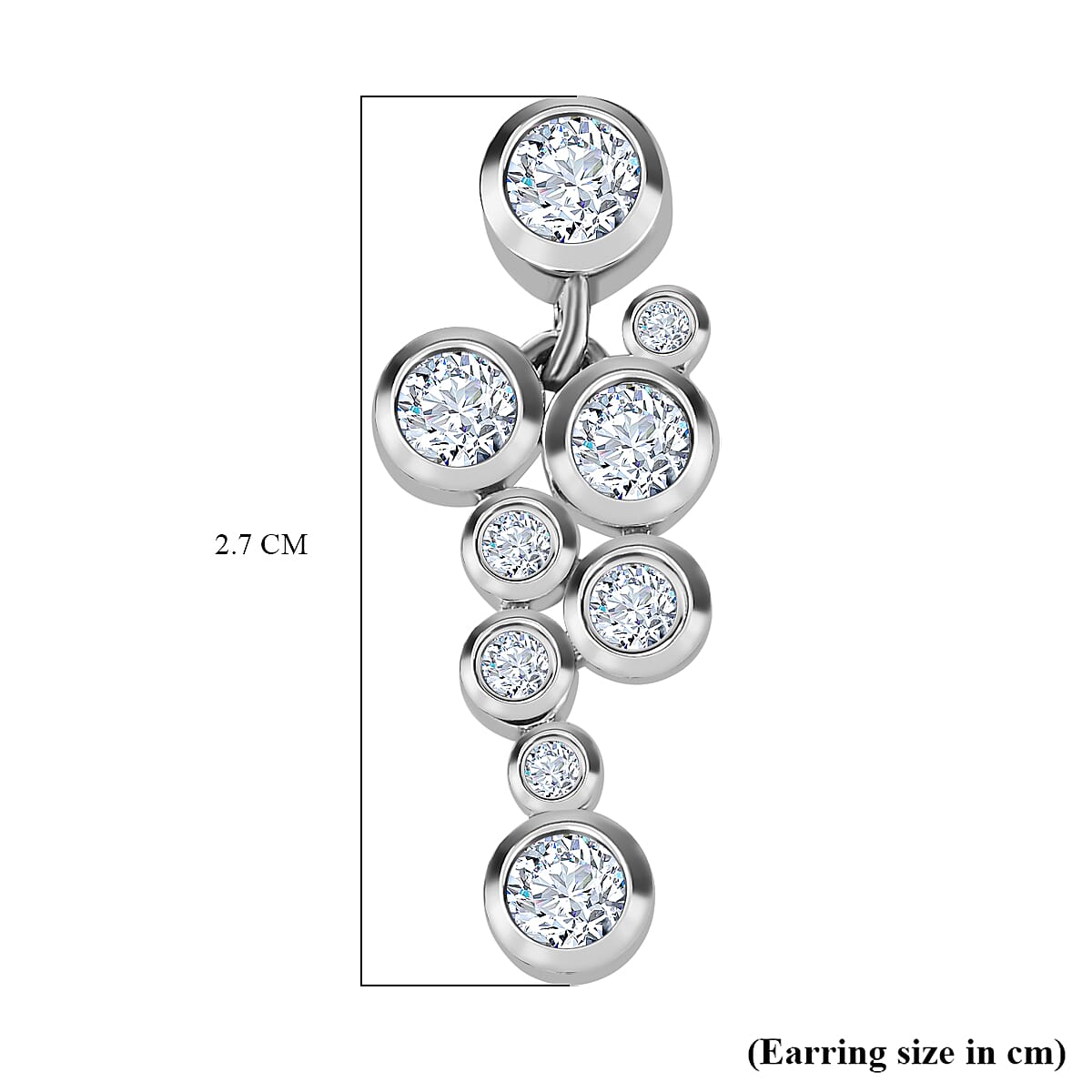 Moissanite Earrings in Platinum Overlay Sterling Silver 1.72 Ct. 7678865 4