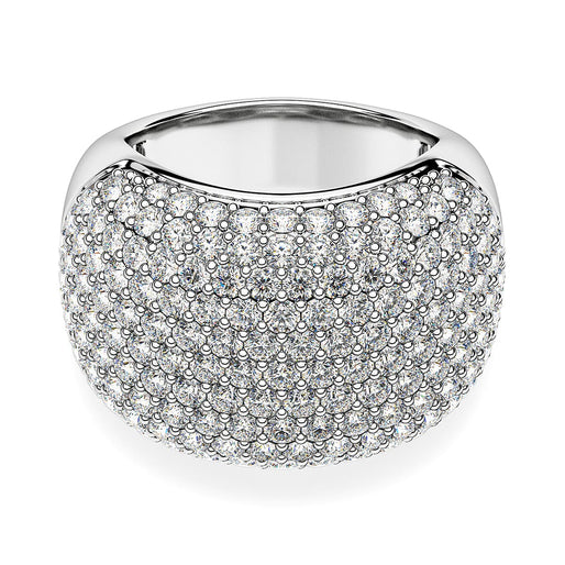Red Carpet Collection - Moissanite Ring in Platinum Overlay Sterling Silver 4.89 Ct, Silver Wt. 10.61 Gms.