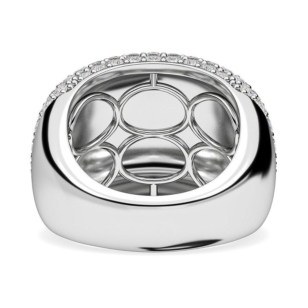 Red Carpet Collection - Moissanite Ring in Platinum Overlay Sterling Silver 4.89 Ct, Silver Wt. 10.61 Gms.