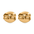 Moissanite Stud Earrings in 14K Gold Overlay Sterling Silver
