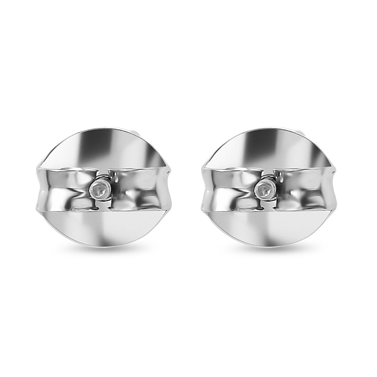 Moissanite Solitaire Stud Earrings in Platinum Overlay Sterling Silver 7852933 11