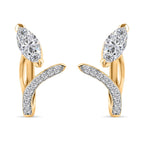 Moissanite  Fancy Earring in 18K YG Vermeil Sterling Silver