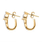 Moissanite  Fancy Earring in 18K YG Vermeil Sterling Silver