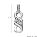Moissanite Earring with Push Back in Rhodium Overlay Sterling Silver