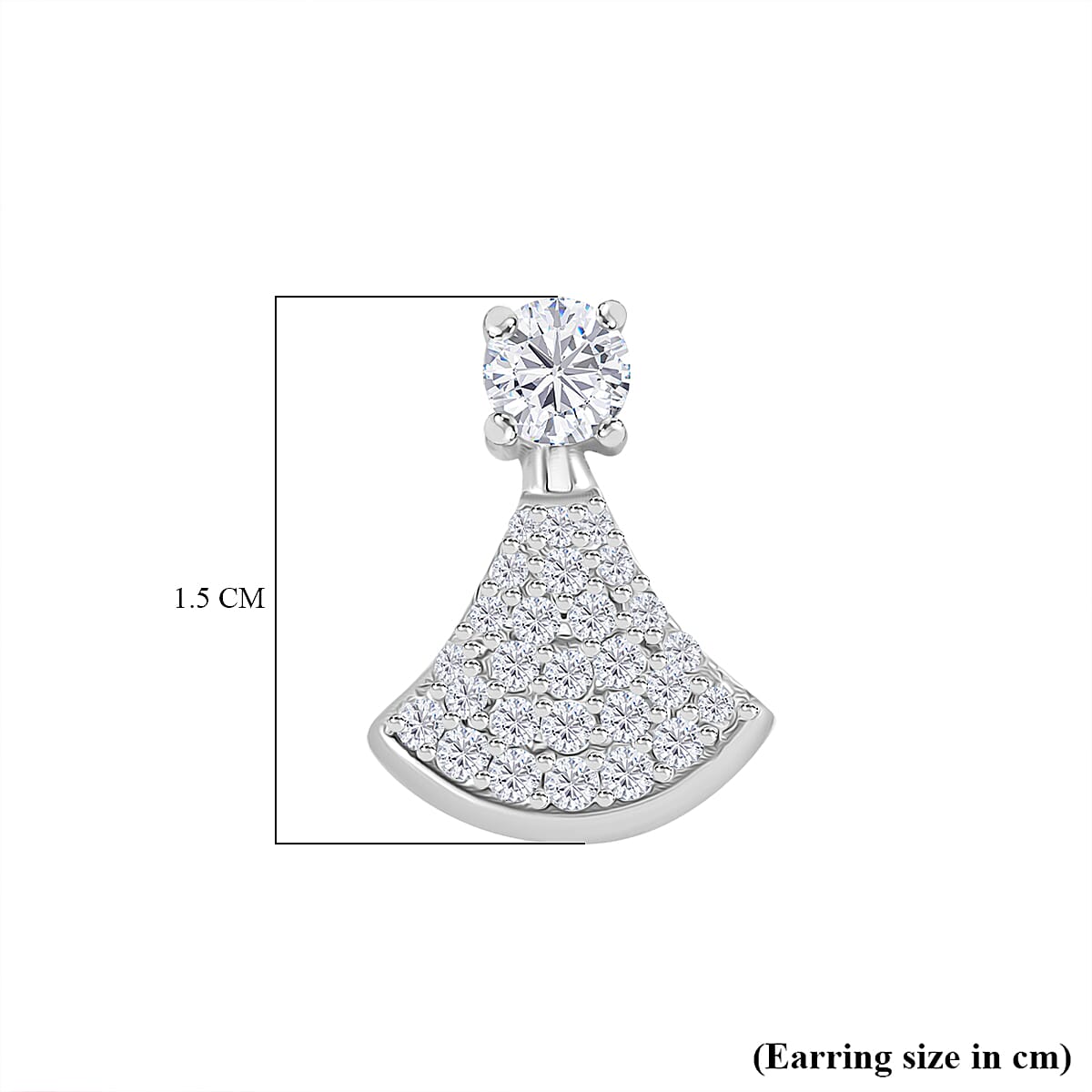 D'joy RADIANTA GRA Certified Moissanite Drop Earrings with Push Back in Rhodium Overlay Sterling Silver (D-VVS1) 8086443 6
