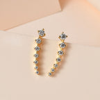 Moissanite  Fancy Earring in Vermeil YG Sterling Silver 0.53 ct  1.784  Ct.