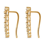 Moissanite  Fancy Earring in Vermeil YG Sterling Silver 0.53 ct  1.784  Ct.