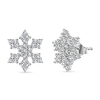 Moissanite Earring With Push Back in Rhodium Overlay Sterling Silver 0.62 Ct.