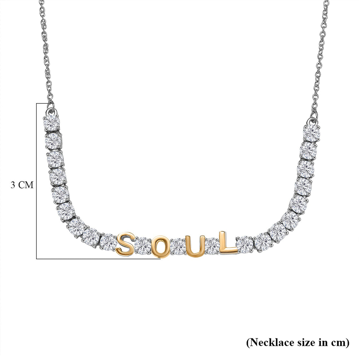 3.3 Ct. Moissanite Cluster necklace in Sterling Silver Sterling Silver 8238597 6