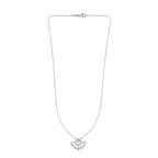 Moissanite Bubble Necklace (Size - 20) in Platinum Overlay Sterling Silver