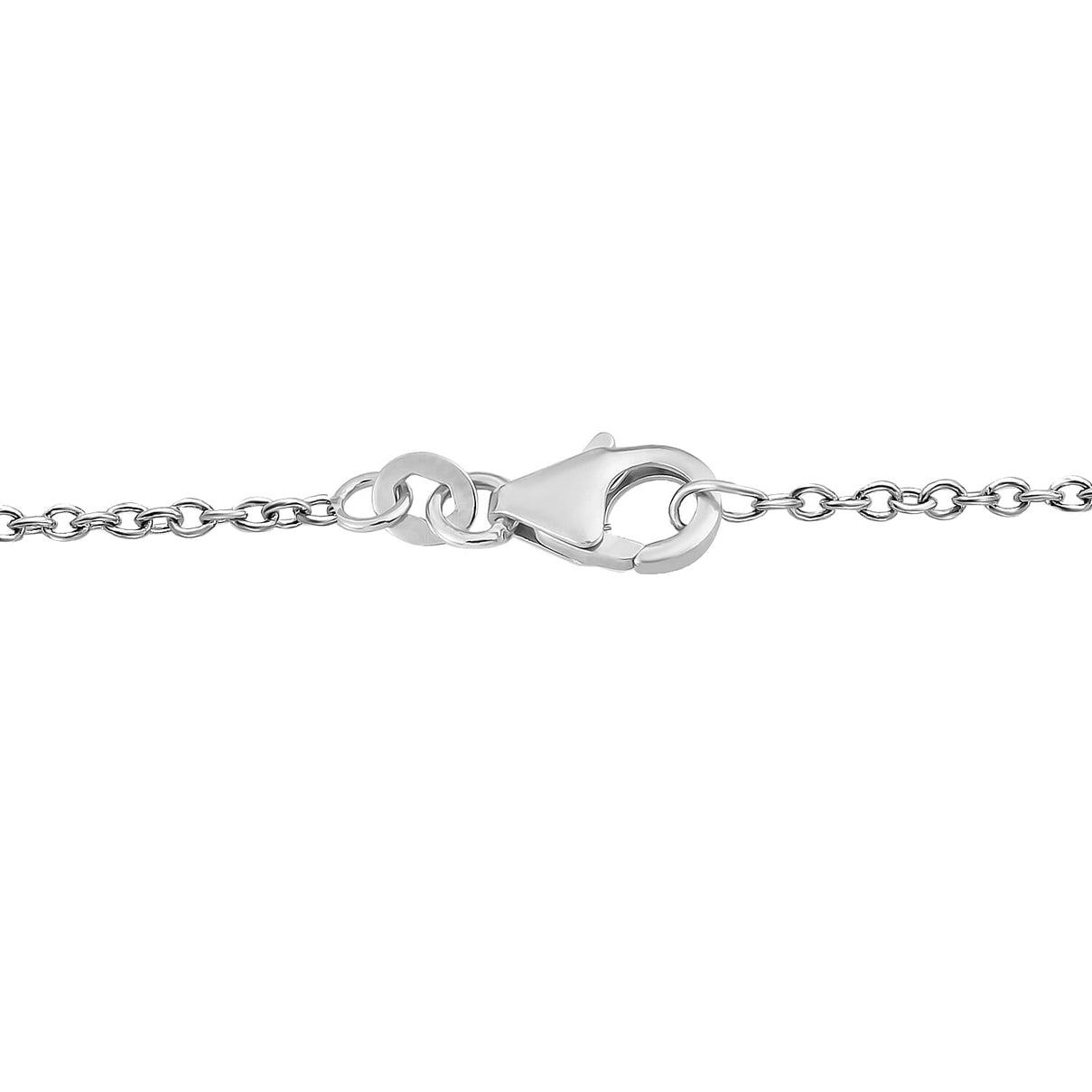 Moissanite Butterfly Necklace (Size - 20) in Rhodium Overlay Sterling Silver 0.43 ct. 7853243 5