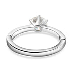 Moissanite  Fancy Ring  Sterling Silver 0.94 ct  0.940  Ct.