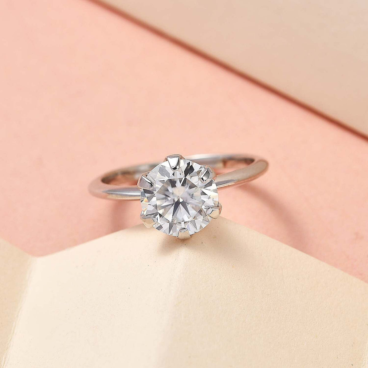Moissanite Solitaire Ring in Sterling Silver 1.72 ct. 7211207 1