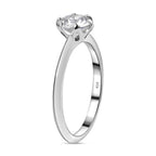 Moissanite Solitaire Ring in Sterling Silver 1.69 Ct.