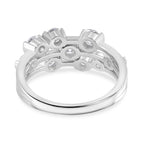 RADIANTA Premium Moissanite GRA Certified (VVS1-D) Moissanite Bubble  Ring in Rhodium Overlay Sterling Silver 1.68 Ct.