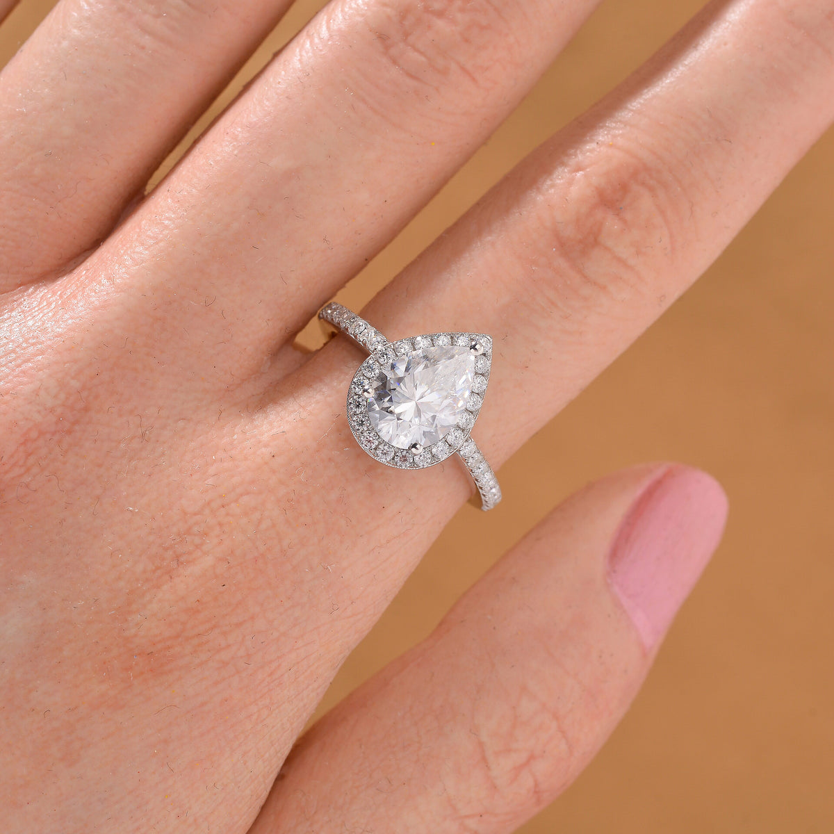 RADIANTA GRA Certified Moissanite D-VVS1 Ring in Rhodium Overlay Sterling Silver 2.42 Ct. 8086459 2