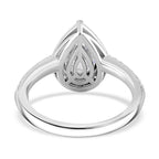 Premium D Colour VVS1 Moissanite GRA Certified Moissanite Ring in Rhodium Overlay Sterling Silver 2.40 Ct.