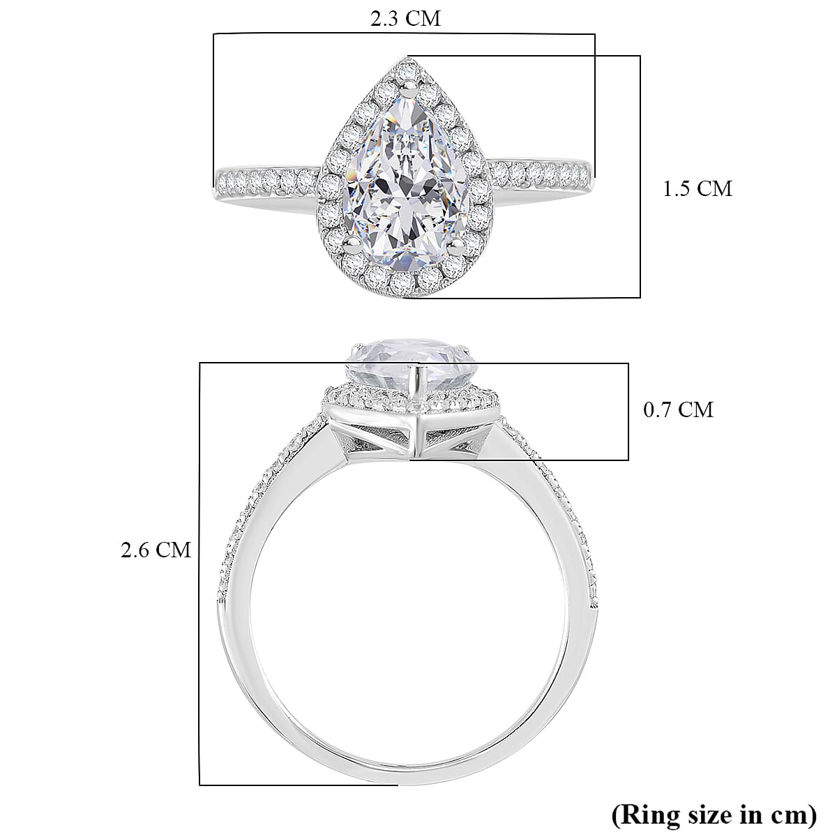RADIANTA GRA Certified Moissanite D-VVS1 Ring in Rhodium Overlay Sterling Silver 2.42 Ct. 8086459 5