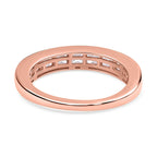 Moissanite Half Eternity Ring in 18K Vermeil Rose Gold Plated Sterling Silver 1.36 Ct.