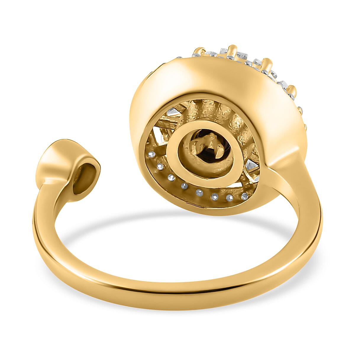 Moissanite Sunflower Spinner Adjustable Ring in 18K Vermeil Yellow Gold Plated Sterling Silver 1.24 Ct. 7660721 4