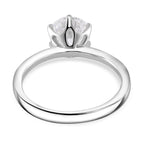 RADIANTA Moissanite - GRA Certified D-VVS1 Moissanite Solitaire Ring in Rhodium Overlay Sterling Silver 2.00 Ct.