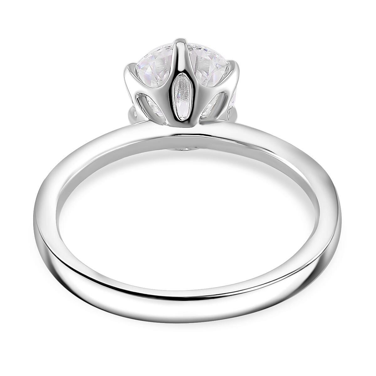 RADIANTA GRA Certified 2 Ct. Moissanite Solitaire Ring in Rhodium Overlay Sterling Silver (D-VVS1) 7972711 5