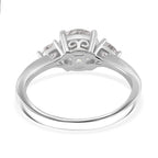 RADIANTA Moissanite - GRA Certified D-VVS1 Moissanite Ring in Rhodium Overlay Sterling Silver 2.07 Ct.