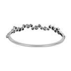 Moissanite Bangle (Size 7.5) in Platinum Overlay Sterling Silver 2.49 Ct, Silver Wt 14.14 Gms.